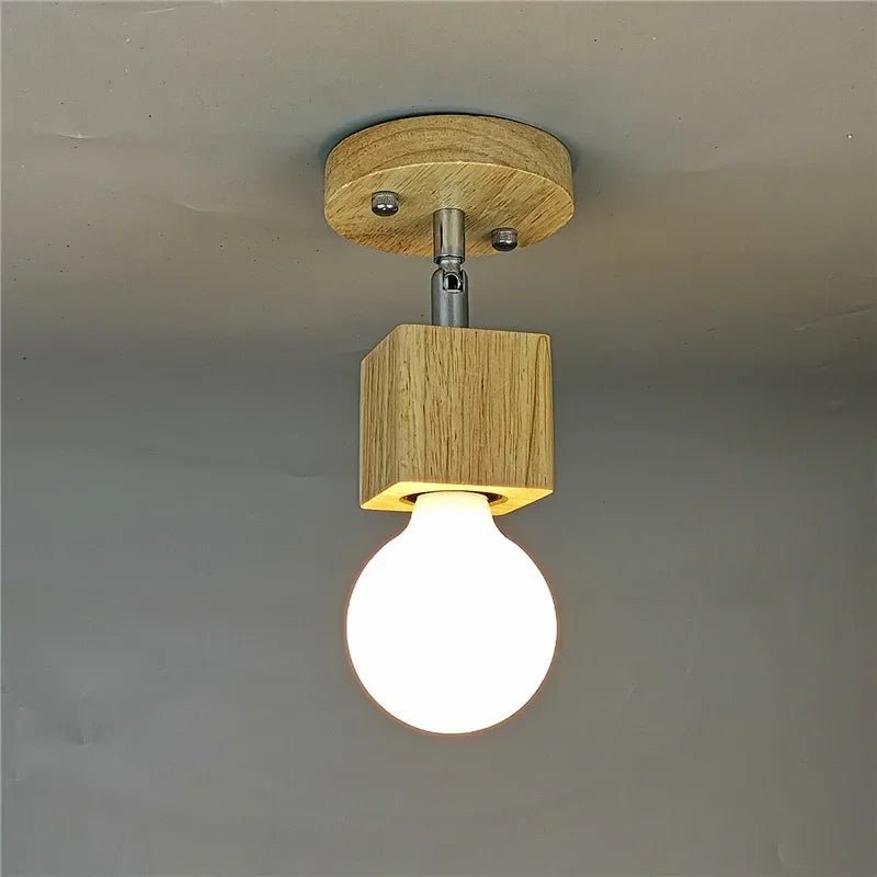 KERNER™ Wooden Ceiling Light – Adjustable Japandi Fixture - 