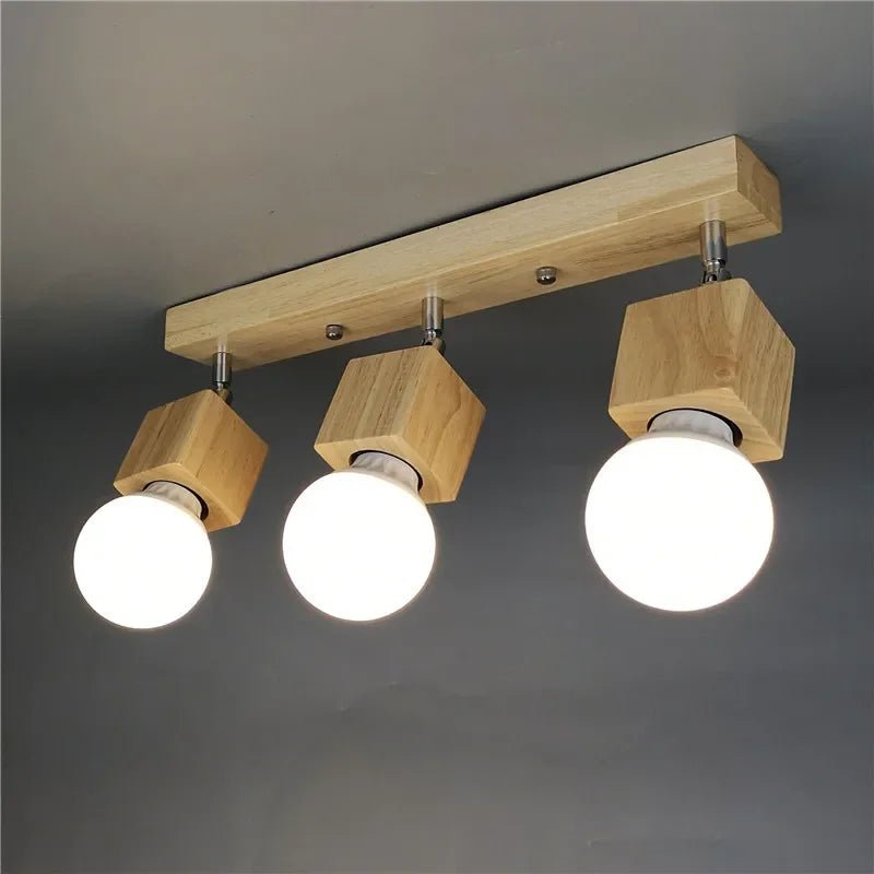 KERNER™ Wooden Ceiling Light – Adjustable Japandi Fixture - 