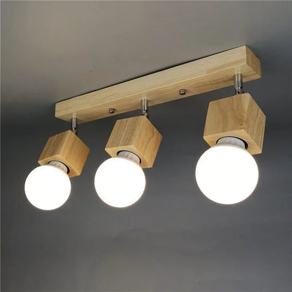 KERNER™ Wooden Ceiling Light – Adjustable Japandi Fixture - 