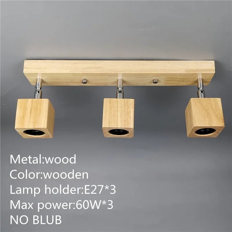 KERNER™ Wooden Ceiling Light – Adjustable Japandi Fixture - 