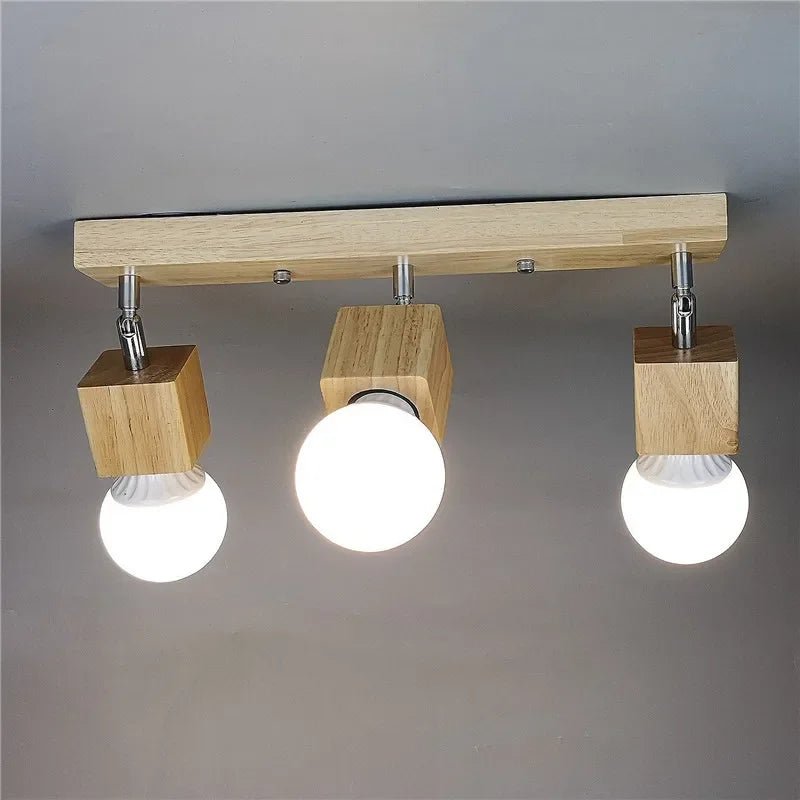 KERNER™ Wooden Ceiling Light – Adjustable Japandi Fixture - 