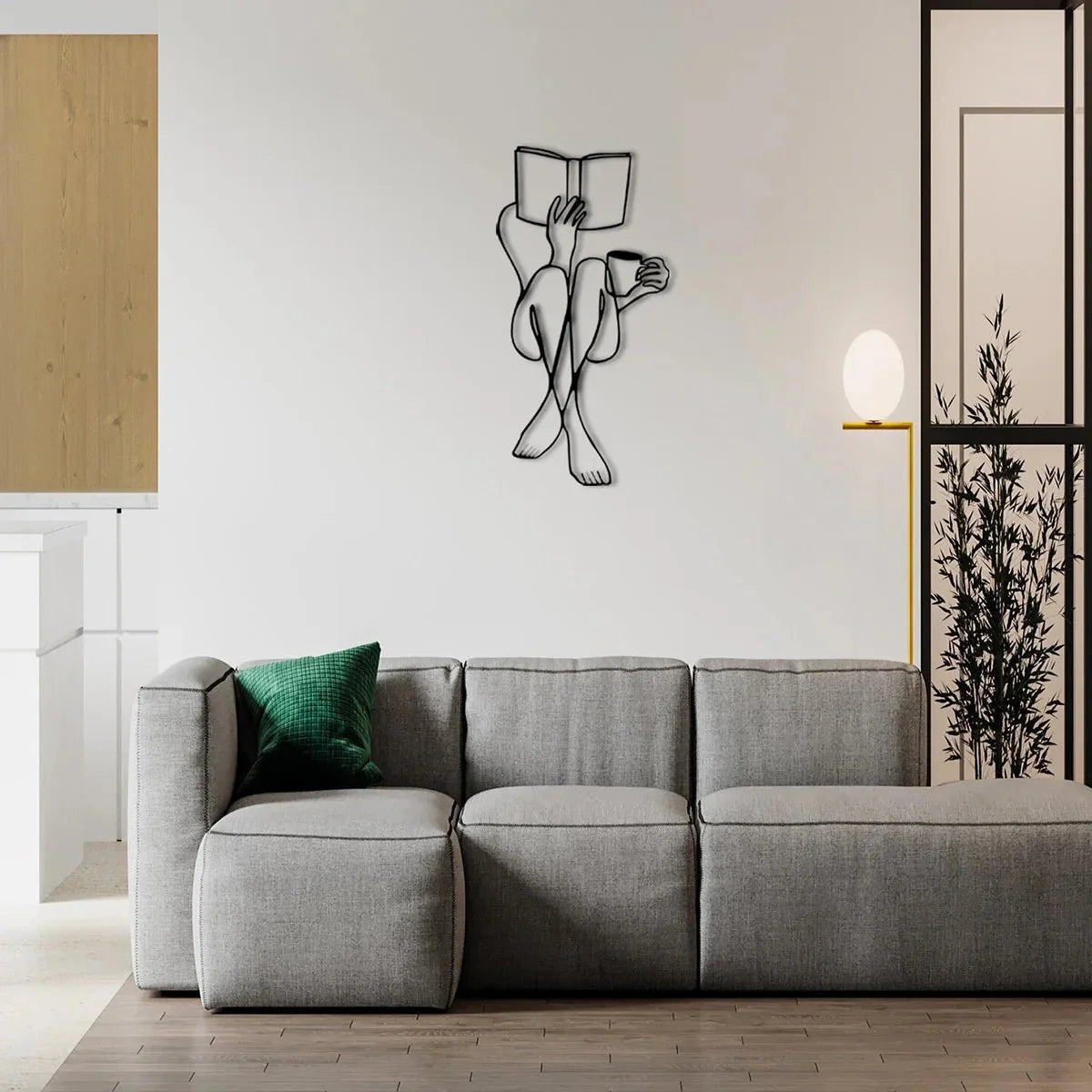 LETTOR™ Wire Wall Art – Minimalist Metal Line Sculpture - 