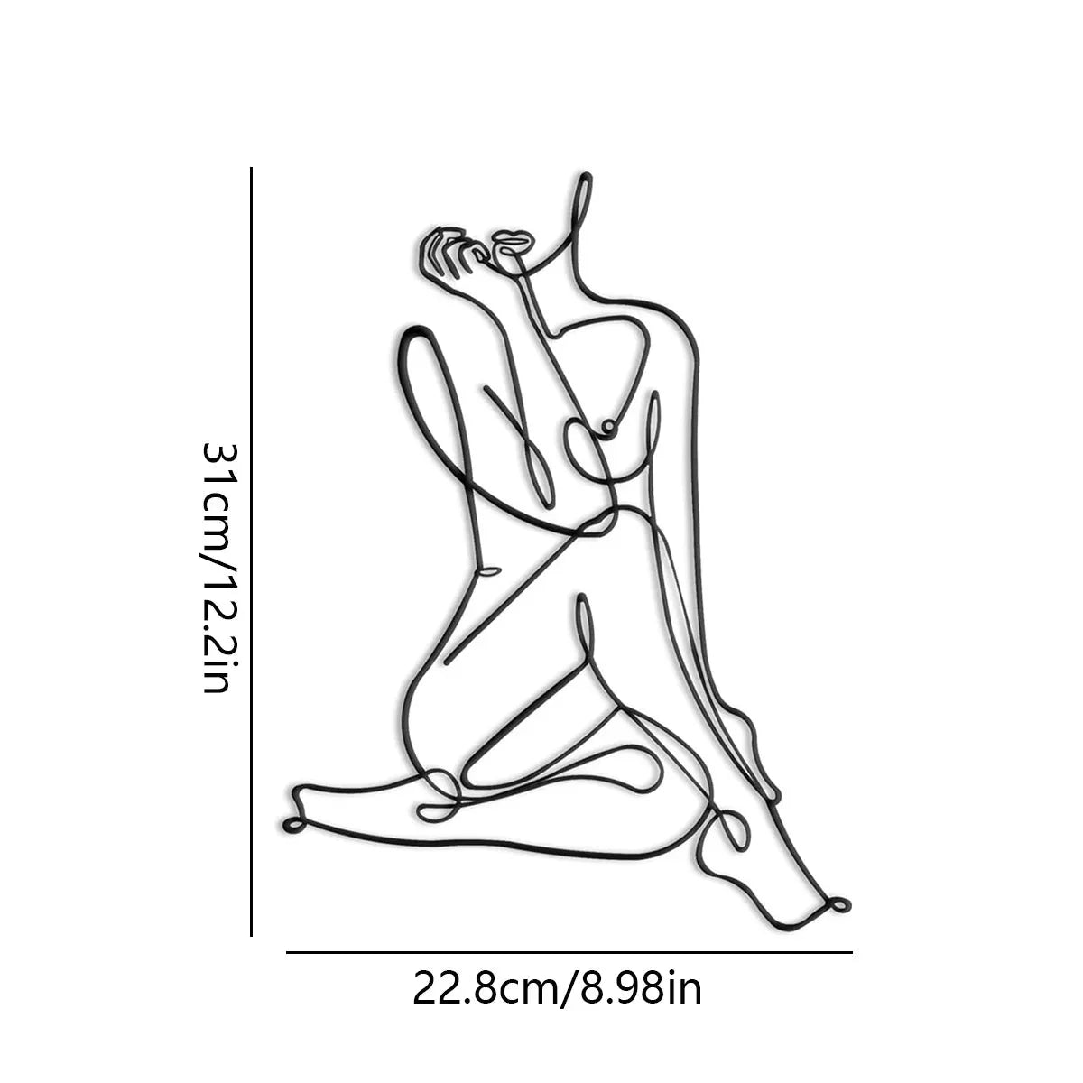 LETTOR™ Wire Wall Art – Minimalist Metal Line Sculpture - 