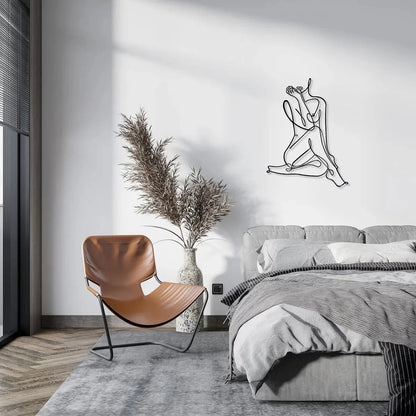 LETTOR™ Wire Wall Art – Minimalist Metal Line Sculpture - 