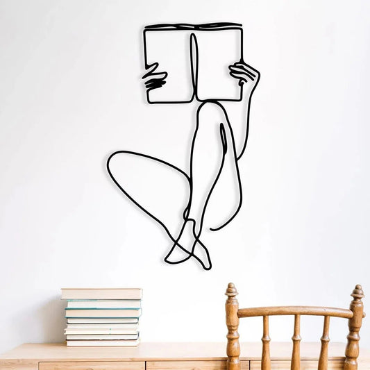 LETTOR™ Wire Wall Art – Minimalist Metal Line Sculpture - 