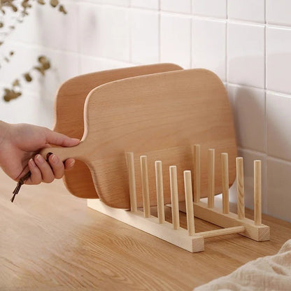 LIGNUX™ Wooden Dish Rack – Minimalist Eco - Friendly Plate Organizer | AURÈA HOME - 