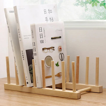 LIGNUX™ Wooden Dish Rack – Minimalist Eco - Friendly Plate Organizer | AURÈA HOME - 