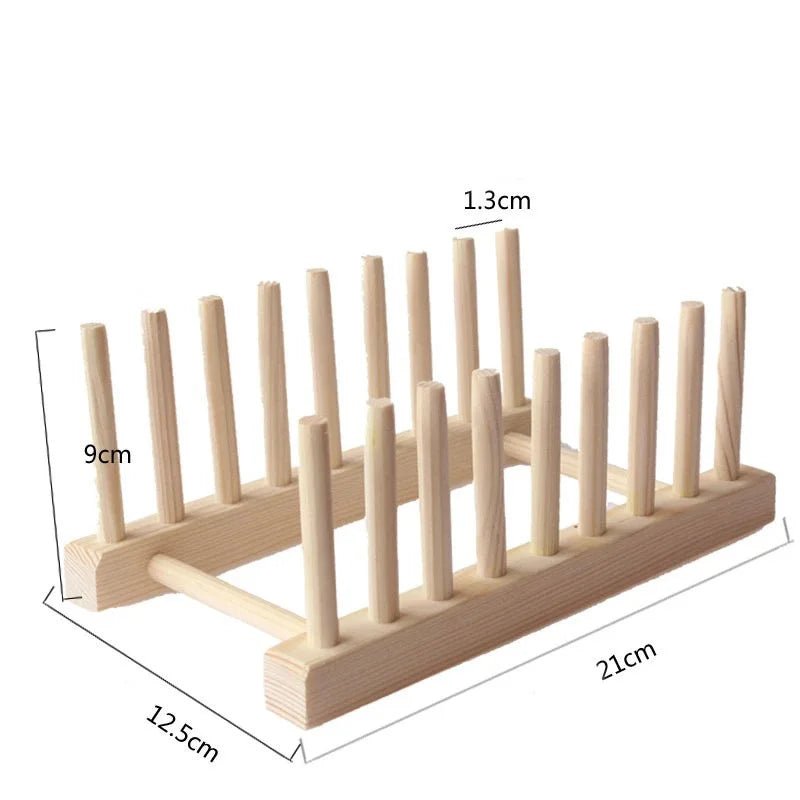 LIGNUX™ Wooden Dish Rack – Minimalist Eco - Friendly Plate Organizer | AURÈA HOME - 