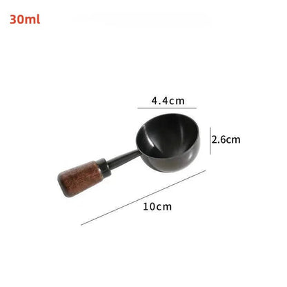 LOF™ Coffee Measuring Spoon – 15ml Stainless & Walnut Handle - 