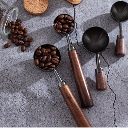 LOF™ Coffee Measuring Spoon – 15ml Stainless & Walnut Handle - 