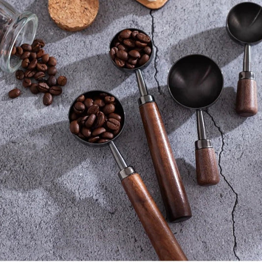 LOF™ Coffee Measuring Spoon – 15ml Stainless & Walnut Handle - 