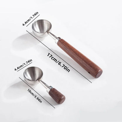 LOF™ Coffee Measuring Spoon – 15ml Stainless & Walnut Handle - 