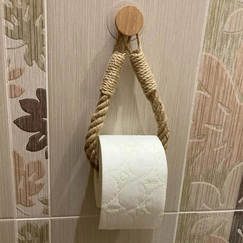 MARINA™ Rope Holder – Hemp Toilet Paper Hanger for Natural Decor - 