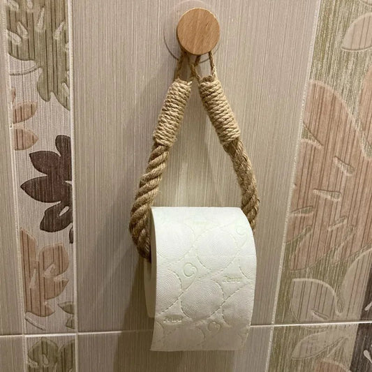 MARINA™ Rope Holder – Hemp Toilet Paper Hanger for Natural Decor - 
