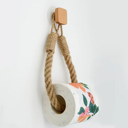 MARINA™ Rope Holder – Hemp Toilet Paper Hanger for Natural Decor - 
