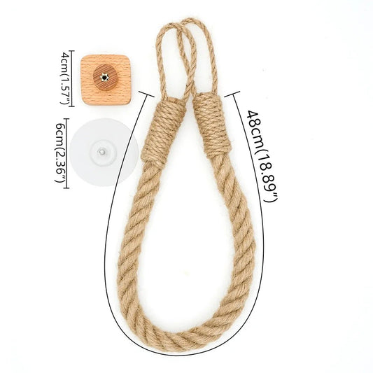 MARINA™ Rope Holder – Hemp Toilet Paper Hanger for Natural Decor - 