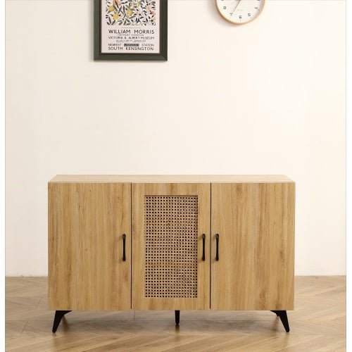 Natural sideboard INTRECCIO™ – Rattan 3 - door cabinet for kitchen or living room - sideboard