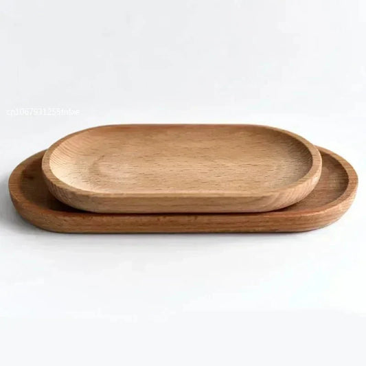 Oval wood serving tray by KUSARE™ made from natural materials.