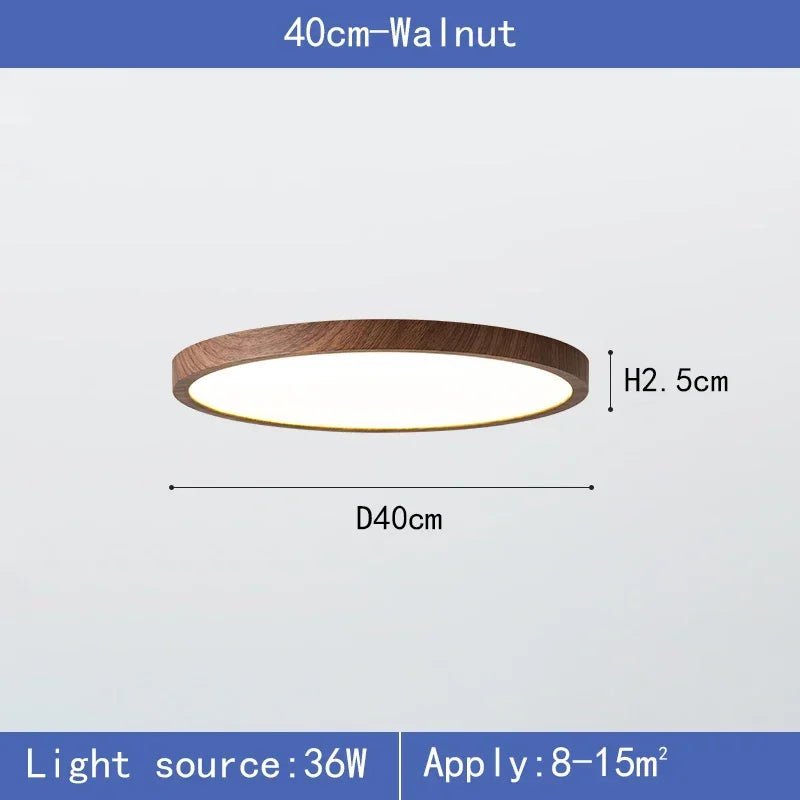 PARAKS™ Ultra•Thin LED Ceiling Light – Wood Finish - 
