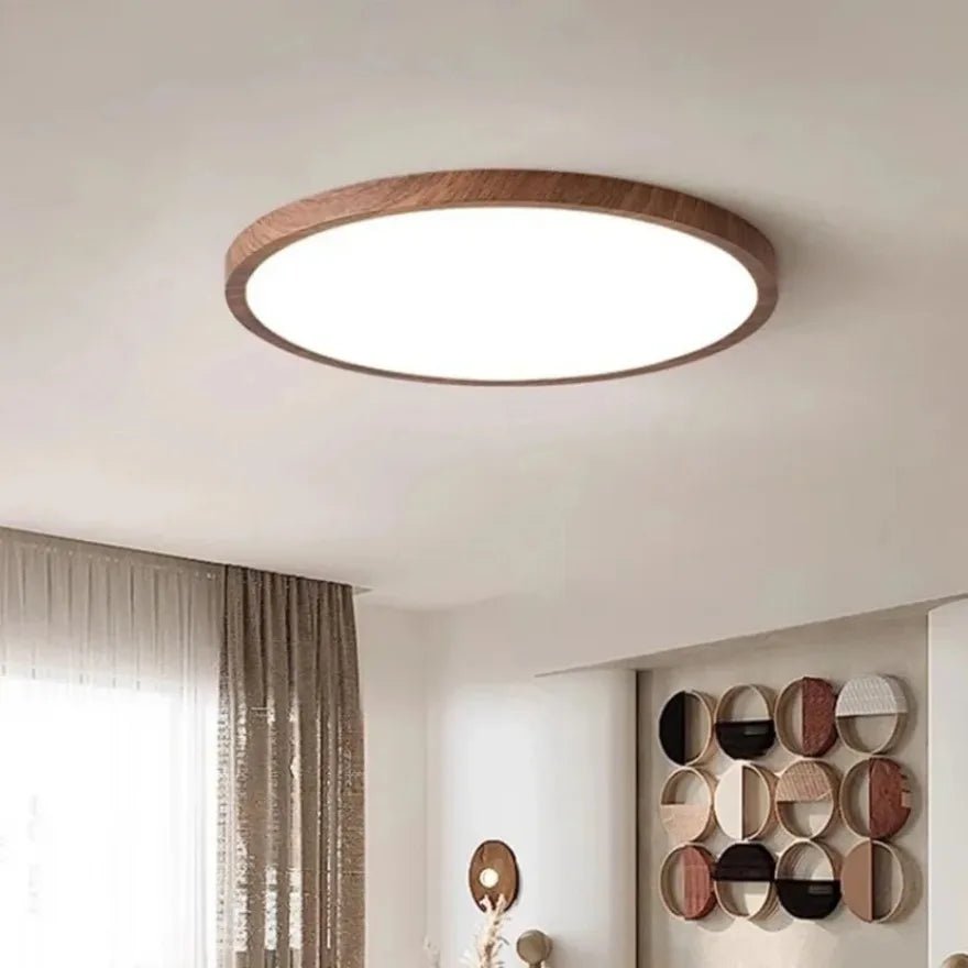 PARAKS™ Ultra•Thin LED Ceiling Light – Wood Finish - 