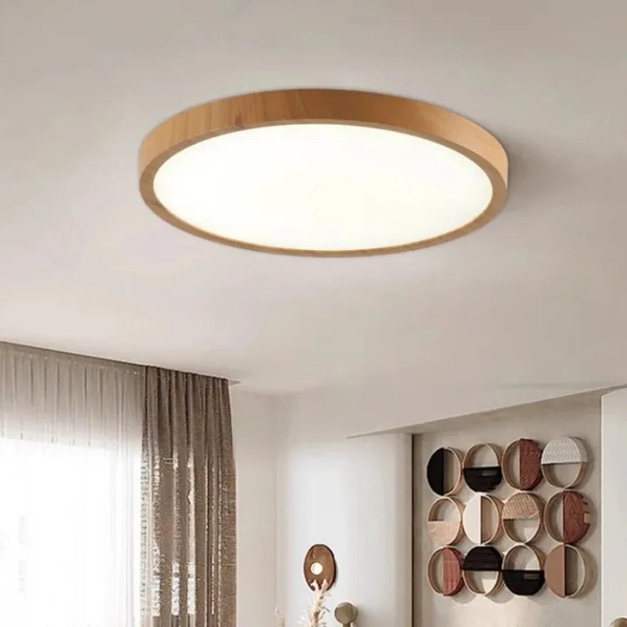 PARAKS™ Ultra•Thin LED Ceiling Light – Wood Finish - 
