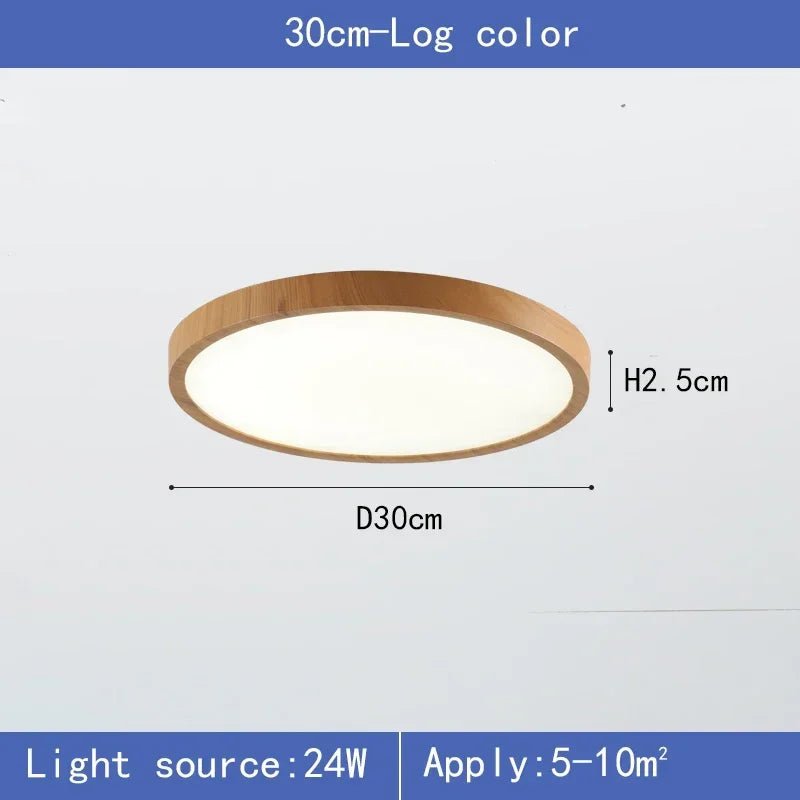 PARAKS™ Ultra•Thin LED Ceiling Light – Wood Finish - 