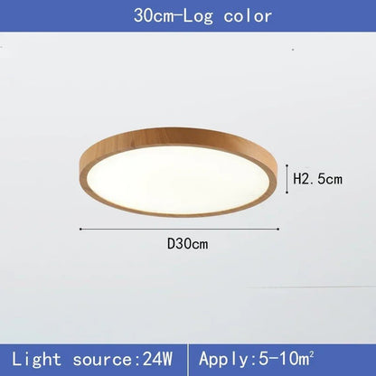 PARAKS™ Ultra•Thin LED Ceiling Light – Wood Finish - 