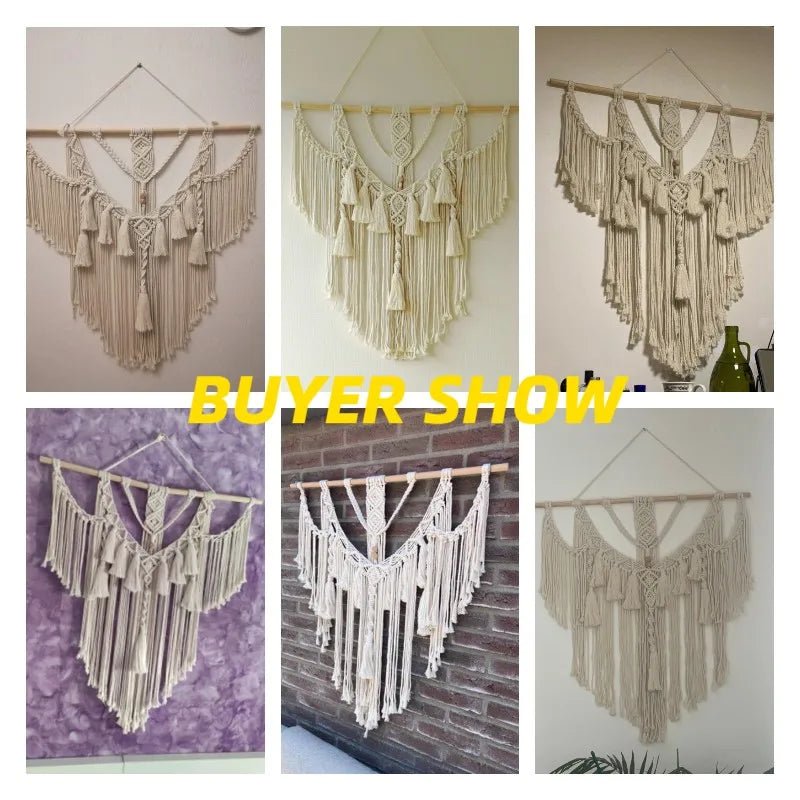 PERSO™ Macrame Wall Hanging – Handwoven Boho Tapestry - 