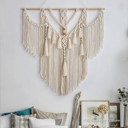 PERSO™ Macrame Wall Hanging – Handwoven Boho Tapestry - 