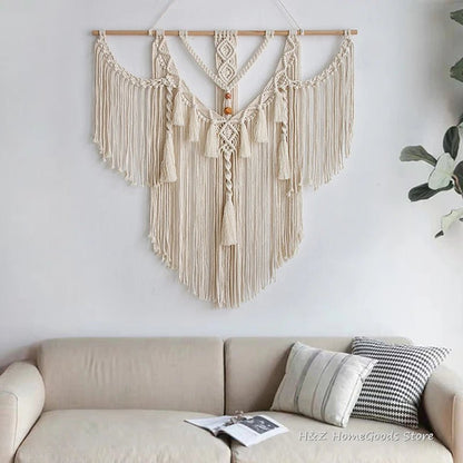 PERSO™ Macrame Wall Hanging – Handwoven Boho Tapestry - 