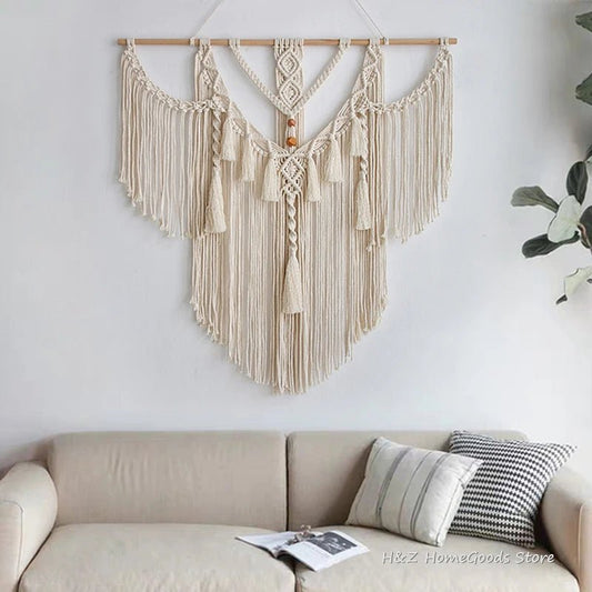 PERSO™ Macrame Wall Hanging – Handwoven Boho Tapestry - 