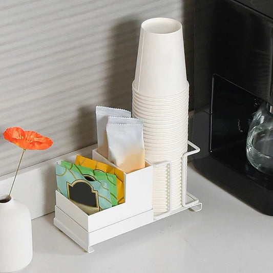 PITOU™ Coffee Organizer – Minimal Caddy for Cups & Condiments - 