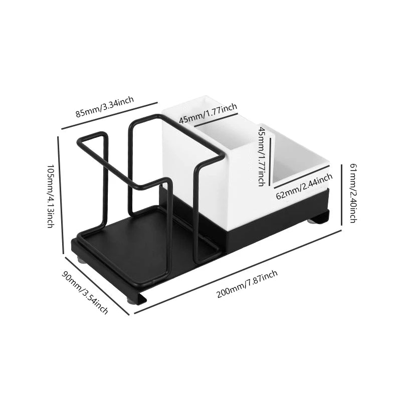 PITOU™ Coffee Organizer – Minimal Caddy for Cups & Condiments - 