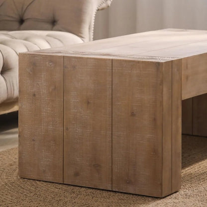 Rectangular coffee table RIGA™ – Natural wood with clean lines - 