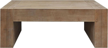Rectangular coffee table RIGA™ – Natural wood with clean lines - 