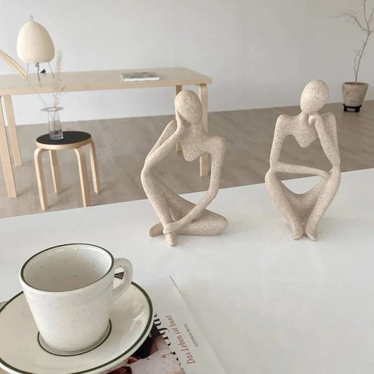REFLENT™ Modern Sculpture – Abstract Human Ceramic Decor - 