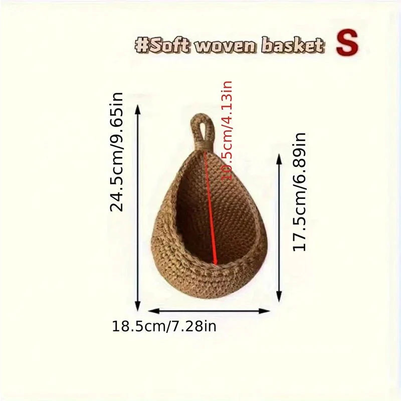 SACCOTCH™ Wall Basket – Woven Hanging Organizer for Natural Decor - 