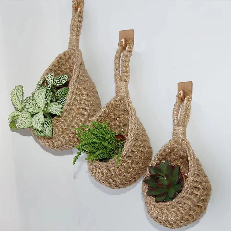 SACCOTCH™ Wall Basket – Woven Hanging Organizer for Natural Decor - 