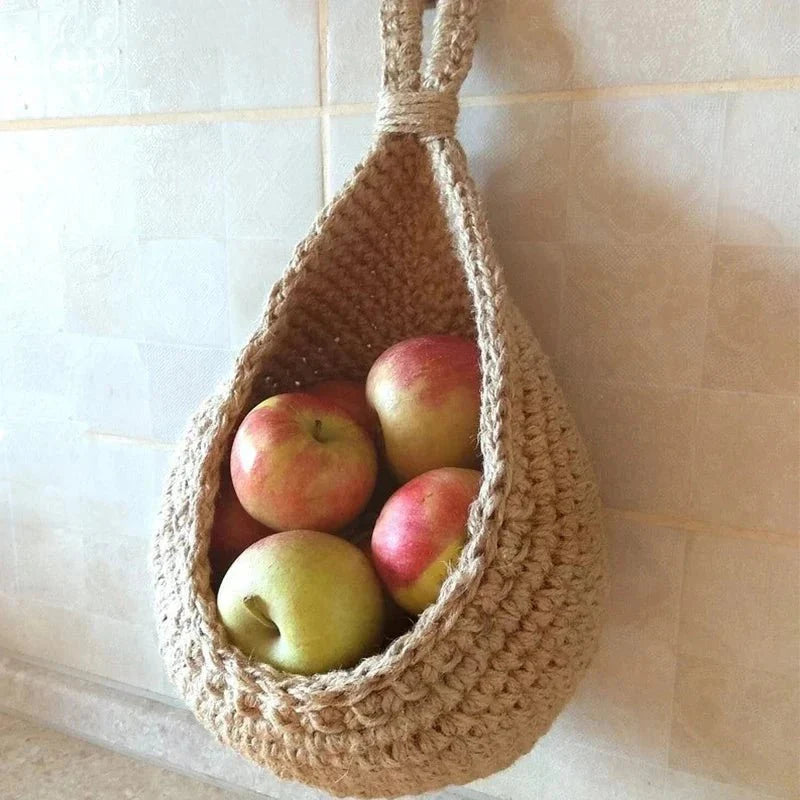 SACCOTCH™ Wall Basket – Woven Hanging Organizer for Natural Decor - 
