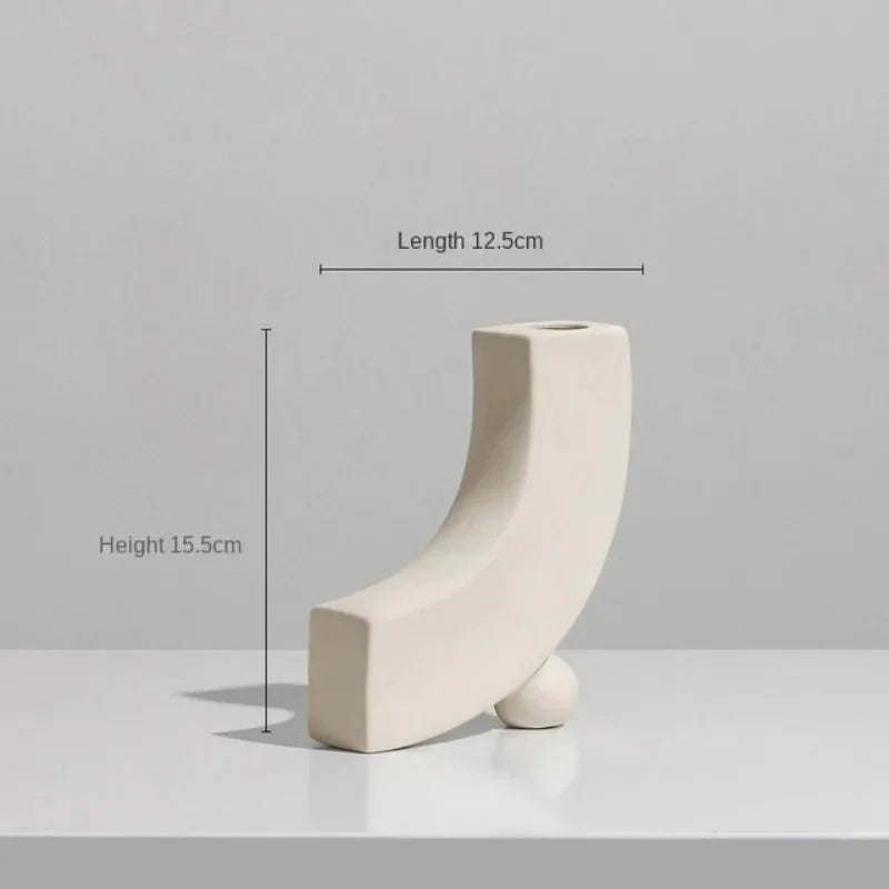 SIMPLINE™ Decorative Vases – Minimalist Nordic Ceramic Set - 