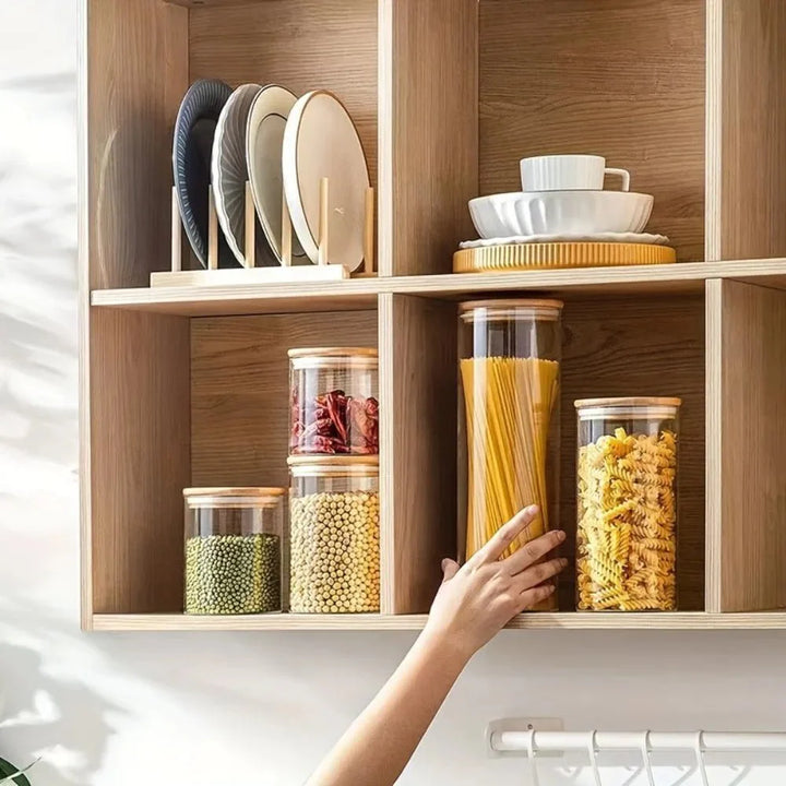 SPAGHETTINO™ Storage Jar – Glass Container with Bamboo Lid - 