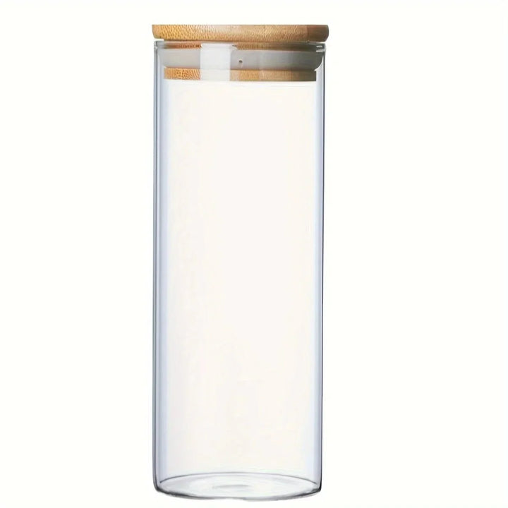 SPAGHETTINO™ Storage Jar – Glass Container with Bamboo Lid - 