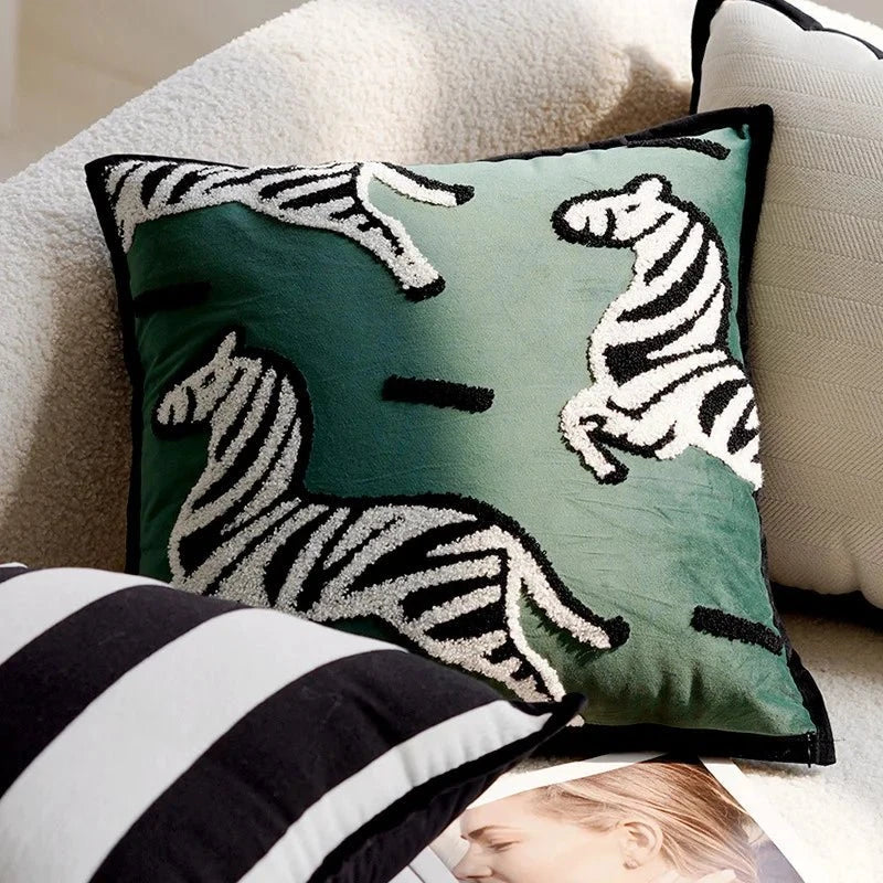 SPIRITS™ Pillow Cover – Embroidered Decorative Cushion for Sofa - 