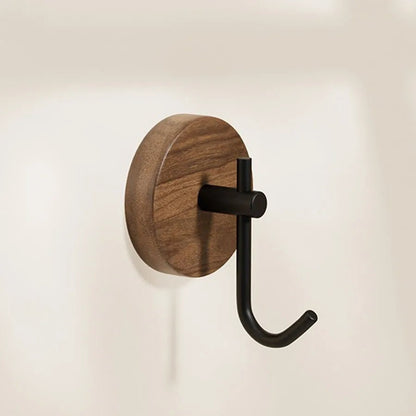 STILUK™ Adhesive Wood Towel Hook – Japandi Wall Holder - 