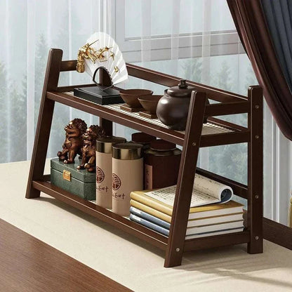 STINE™ Plant Stand – Bamboo Rack with 2 Tiers for Pots or Storage - 