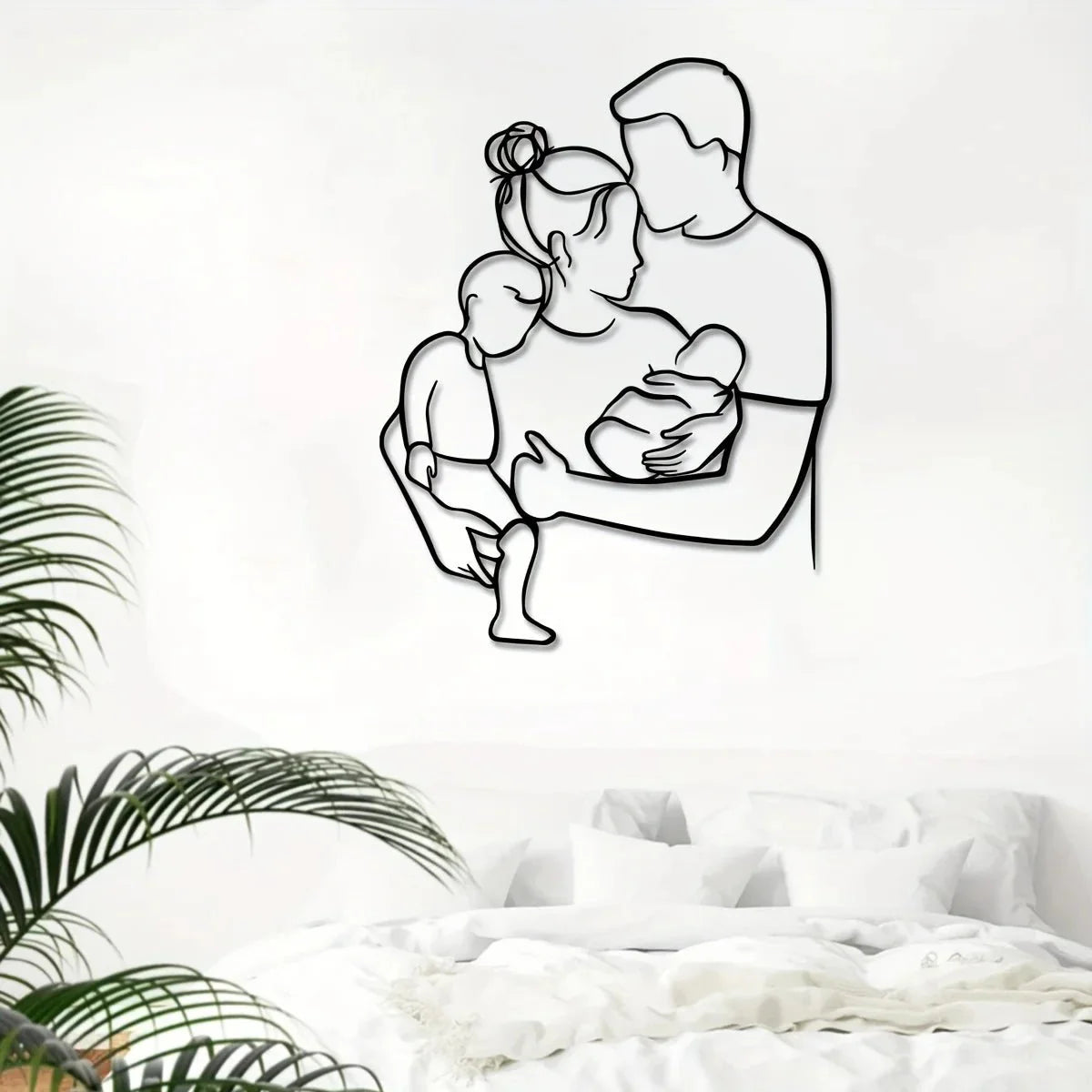 SWEETDREAM™ Wire Wall – Family Art in Minimal Line Style - 