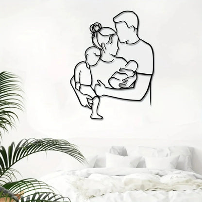 SWEETDREAM™ Wire Wall – Family Art in Minimal Line Style - 