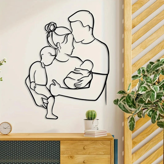SWEETDREAM™ Wire Wall – Family Art in Minimal Line Style - 