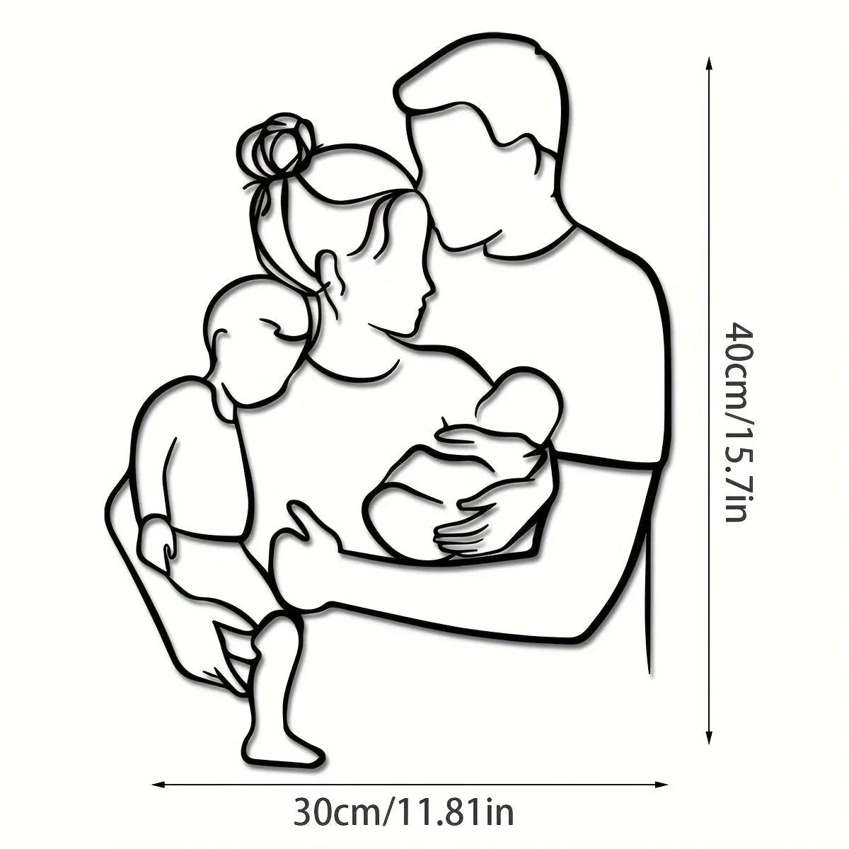 SWEETDREAM™ Wire Wall – Family Art in Minimal Line Style - 