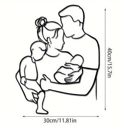 SWEETDREAM™ Wire Wall – Family Art in Minimal Line Style - 
